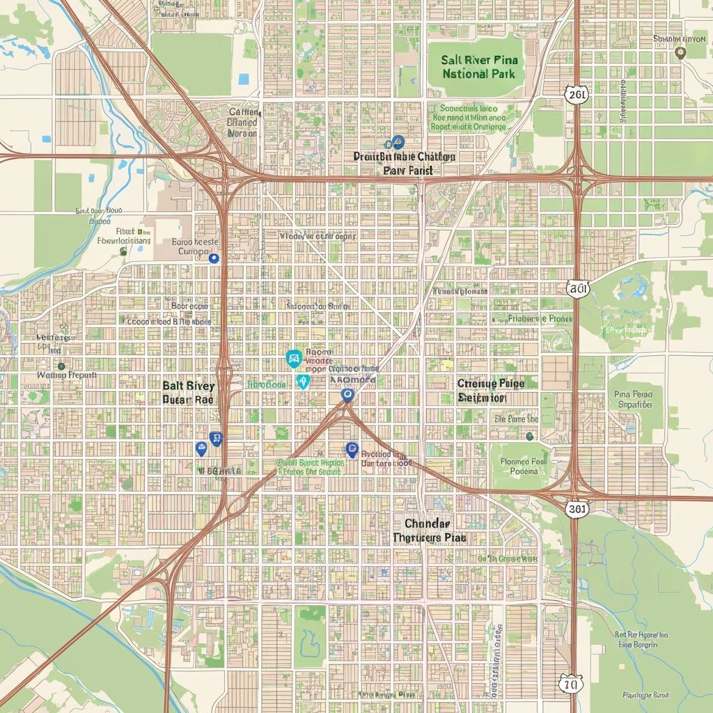Map to Chandler Business Center